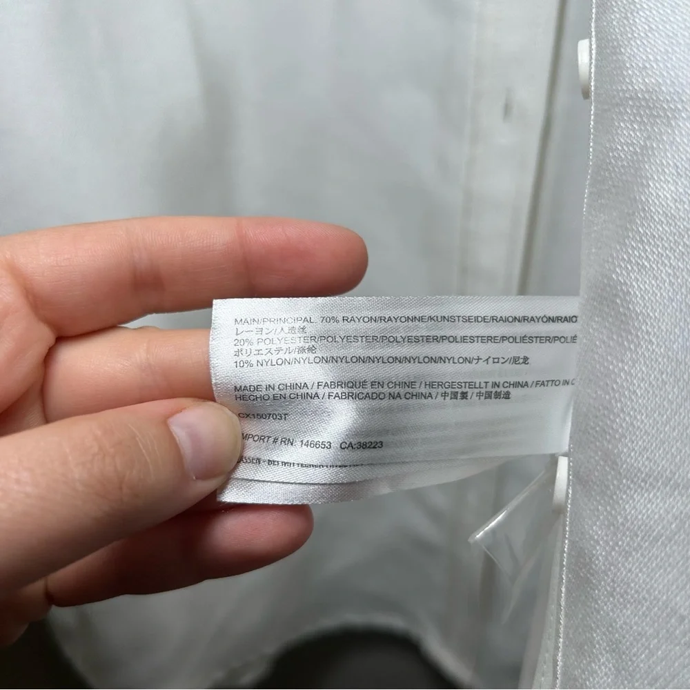 C/MEO Collective White Button Down Shirt women’s small classic minimal career - Picture 6 of 8